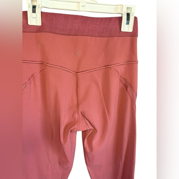Athleta womens Aura Heel Tight in Powervita maple red color sz XS preloved - Picture 7 of 12